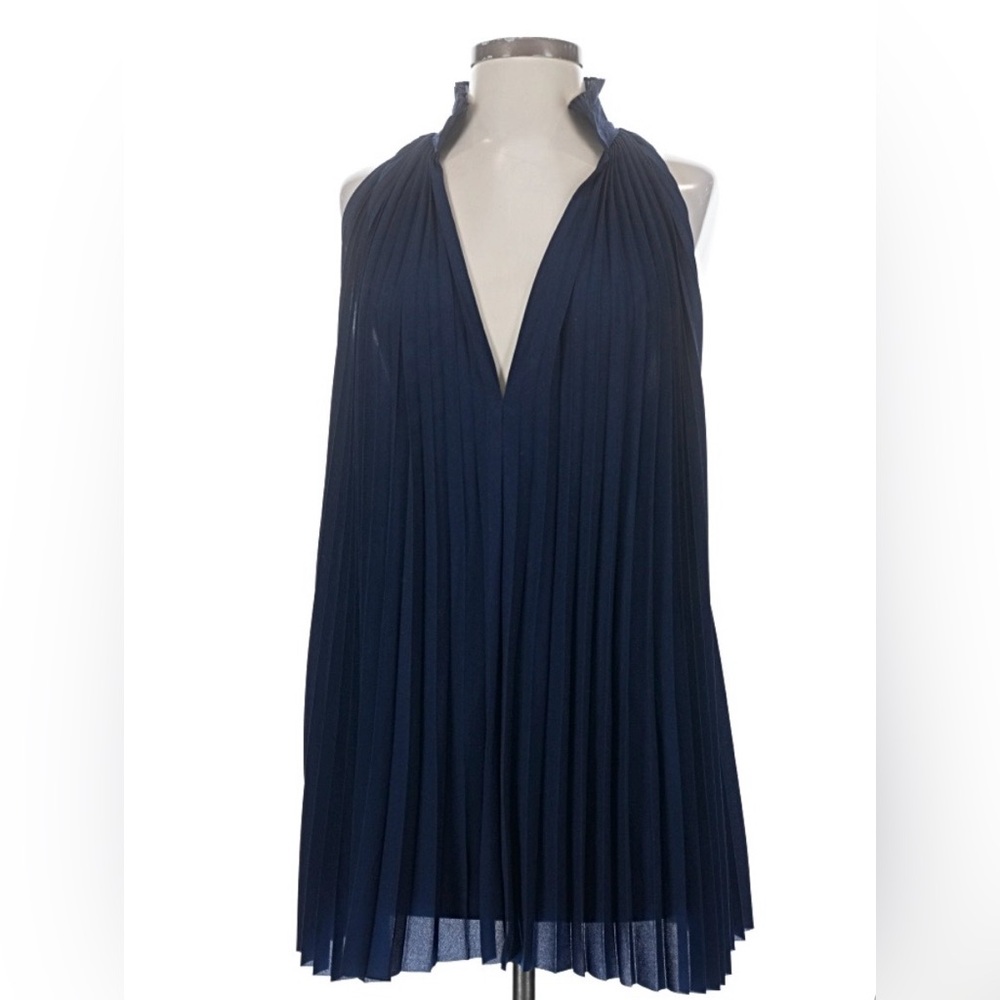 Guell pleated halter blouse - color: Classic Navy Marine